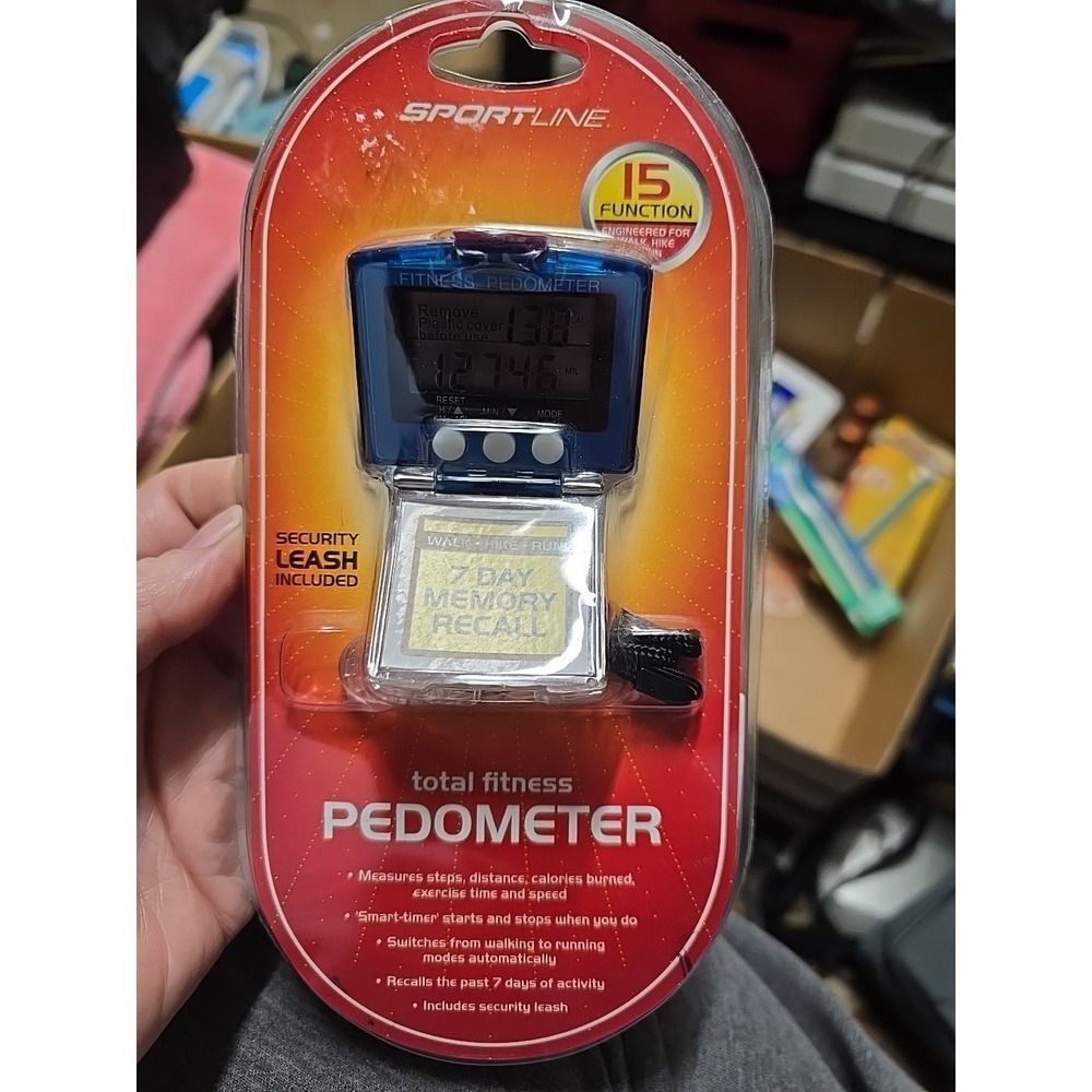 Sportline Pedometer 15 Functions Total Fitness 7 Day Memory Recall New NIP
